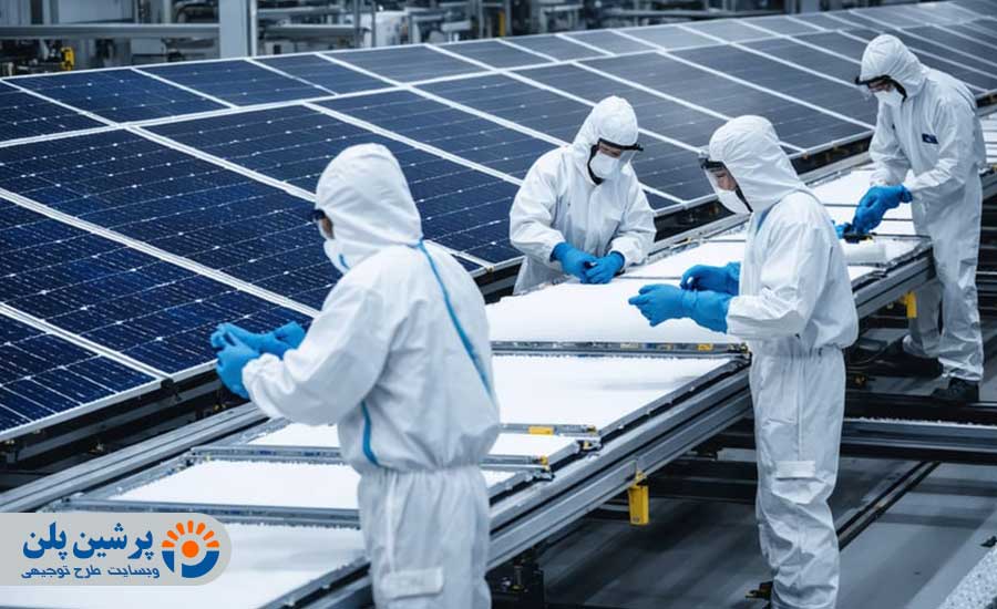 فرآیند تولید پنل خورشیدی به زبان ساده_پرشین پلن